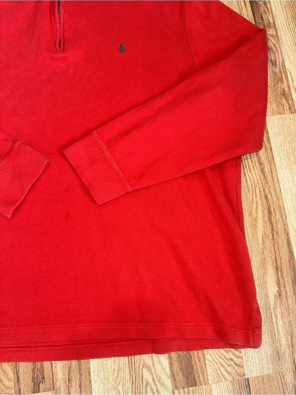 Vintage Polo Ralph Lauren Quarter Zip Pullover Orange Men’s XXL Embroidered Pony